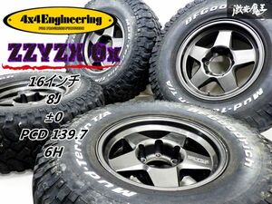 【 希少 】 4X4 ENGINEERING ラグナ ZZYZX OX 16インチ 8J ±0 PCD 139.7 6H タイヤホイール 4本 ランクル サーフ パジェロ 等に 棚39B