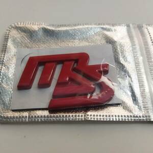 [ including carriage ]MS(MAZDASPEED) Logo 3D emblem ( both sides tape ) red made of metal Mazda Speed 