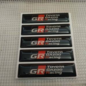 【送料込】GR Racing(ガズーレーシング) ステッカー 5枚セット プラスチック製 トヨタ TOYOTA TRDの画像1