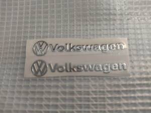 【送料込】Volkswagen(フォルクスワーゲン) ステッカー 2枚組 縦0.9cm×横4.5cm