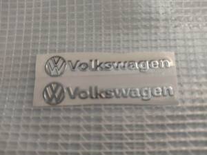 【送料込】Volkswagen(フォルクスワーゲン) ステッカー 2枚組 縦0.9cm×横4.5cm　