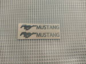 【送料込】MUSTANG(ムスタング) ステッカー 2枚組 縦0.9cm×横5cm　フォード　FORD