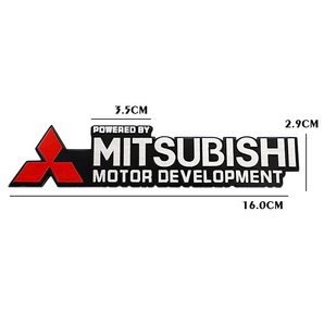 【送料込】MITSUBISHI(三菱) 3Dエンブレムプレート 縦2.9cm×横16cm×厚さ1ｍｍ アルミ製 デリカ アウトランダー ランサー エクリプスの画像1