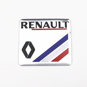 【送料込】RENAULT(ルノー) エンブレムプレート 縦5.5cm×横6cm アルミ製 