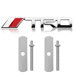 【送料込】TRD(トヨタテクノクラフト) 3Dエンブレム フロントグリル用 銀 金属製 トヨタ の画像1
