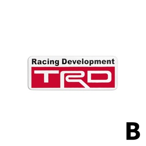 【送料込・在庫有】TRD エンブレムプレート 縦3.0cm×横8.0cm アルミ製 TOYOTA トヨタ B