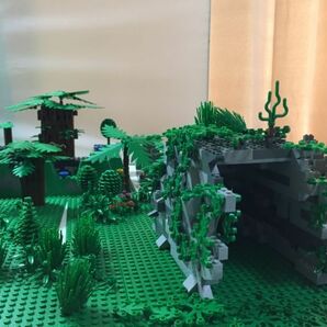 レゴ 造形用 森 洞窟 木 花 釣具 立体プレート 大量セットの画像9