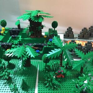 レゴ 造形用 森 洞窟 木 花 釣具 立体プレート 大量セットの画像5