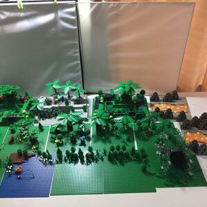 レゴ 造形用 森 洞窟 木 花 釣具 立体プレート 大量セットの画像4