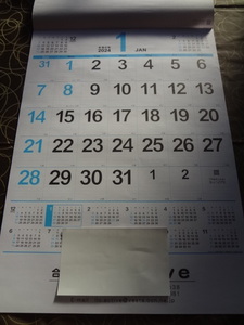 ２０２４年　ネオプラン１ヶ月めくりカレンダー　数字が大きい　メモも書ける　七曜入り　年間カレンダー付　送510