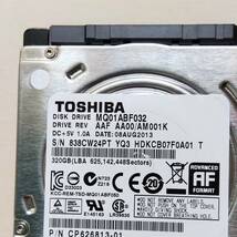 【77】320GB HDD SATA 2.5インチ 東芝 MQ01ABF032 ハードディスクドライブ_画像2