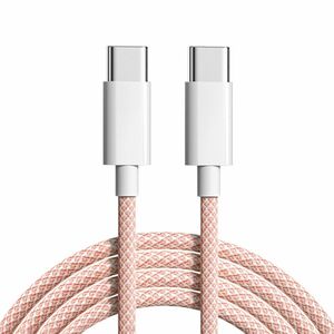 ピンク　2メートル　iPhone15シリーズ対応 USB-C to USB-C ケーブル PD対応 60W 3A 急速充電 多機種