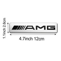 Mercedes-Benz メルセデスベンツ AMG 3D アルミ エンブレム プレート 12x2.6cm リア トランク フェンダー バッジ ステッカー sd_画像6