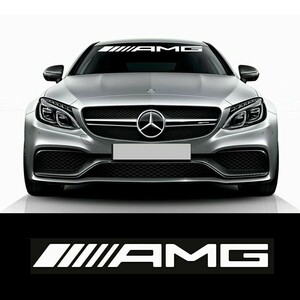 35インチ AMG メルセデスベンツ Mercedes Benz ウインドシールド デカール ステッカー ホワイト 白 90cm sd