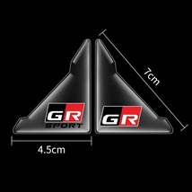 2点セット GR SPORT トヨタ TOYOTA GAZOO Racing ドアコーナープロテクター コーナーガード シリコン ステッカー クリアー 透明 TRD e_画像8