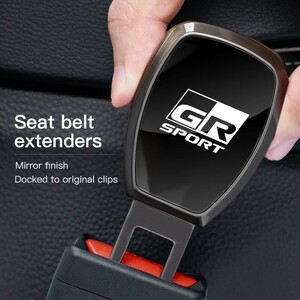 GR SPORT Toyota TOYOTA GAZOO Racing seat belt ek stain da- buckle mirror finishing one push button gun black black TRD so