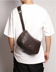  popular beautiful goods * left right shoulder .. possibility body bag men's bag cow leather original leather cow leather diagonal .. one shoulder bag leather bag 