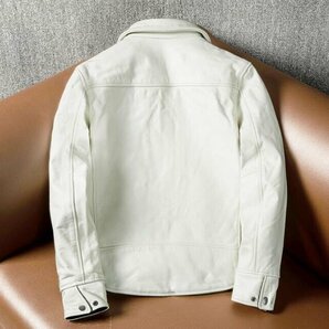 レザージャケット スポーツジャケット 牛革 革ジャン 本革 メンズファッション バイクレザー S～5XLの画像2