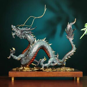  finest quality goods * dragon ornament . ultimate. metalwork fine art industrial arts . main . year Dragon feng shui luck with money better fortune 10 two main decoration thing 