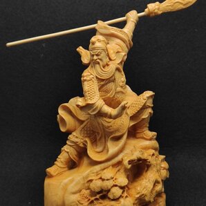 極上品 関羽像 精密彫刻 仏師で仕上げ品 武財神 三国志の画像1