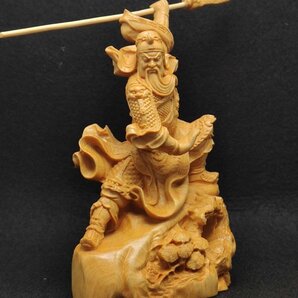 極上品 関羽像 精密彫刻 仏師で仕上げ品 武財神 三国志の画像2
