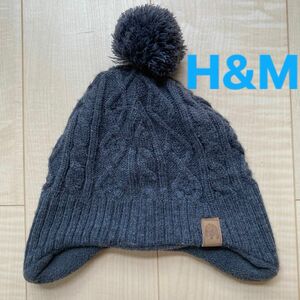 H&M ニット帽　キッズ　子供 グレー