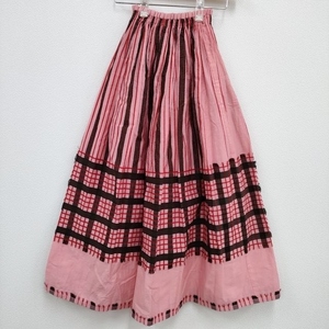 4-0406M♪Haat ISSEY MIYAKE ギャザースカート HA31FG750 サイズ2 ロングスカート ピンク ハートイッセイミヤケ 230789