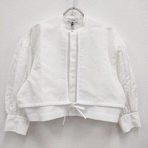 4-0419M♪HYKE 新品 C/L BALLOON SLEEVE BLOUSE 定価33000円 サイズ1 ブラウス シャツ 24SS ホワイト ハイク 237869