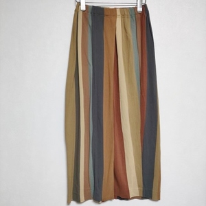 4-0427M-JURGEN LEHL J0131US131 cotton stripe long skirt multicolor Jurgen Lehl 235521