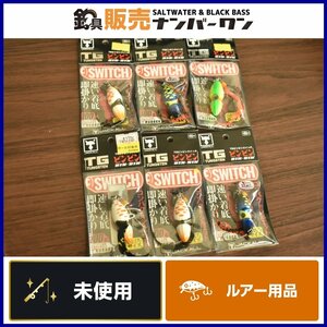 【未使用品★】ジャッカル TG ビンビンスイッチ ラバー付き 100g 6個セット JACKALL タングステン BIN-BIN SWITCH マダイ 根魚（CKN_O1）