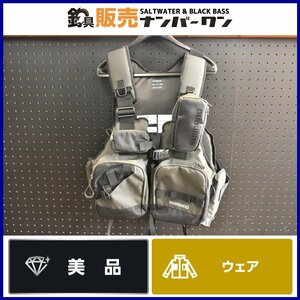 【美品★人気モデル】シマノ ゲームベスト VF-024U グレー SHIMANO ライフジャケット 河口 堤防 シーバス 釣り 等に（KKM_O1）