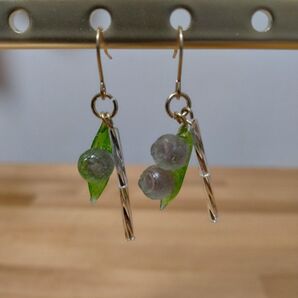 ハンドメイド ピアス 水まんじゅう①