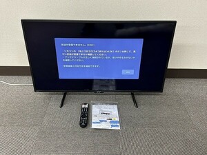 D009-Y31-1066【引取限定】 SHARP シャープ AQUOS 液晶テレビ 4T-C42DJ1 2022年製 42V型 取説 リモコン付 通電動作確認済 現状品①