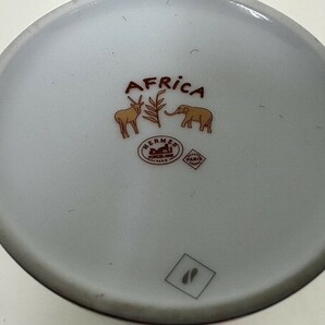 E235-Y31-1146 エルメス HERMES アフリカ AFRICA アフリカブラウン 動物柄 マグカップ 現状品①の画像6