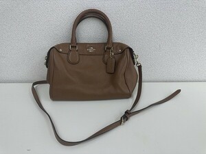 F131-N29-3093 COACH コーチ F36677 ミニベネット サッチェル レザー ゴールド金具 2WAY ハンドバッグ ショルダー ボストン 現状品①