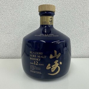 F130-S3-14143 空ボトル サントリー ウイスキー 山崎 12年 DAIKO SUNTORY PURE MALT WHISKY大広 現状品①の画像1