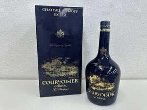 F122-N29-2862 COURVOISIER FINE CHAMPAGNE EXTRA クルボアジェ フィーヌ シャンパーニュ エクストラ 陶器ボトル 未開栓 現状品①