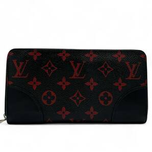 ★【極美品!!/激レア】ルイヴィトン Louis Vuitton モノグラム ルージュ ジッピーウォレット 長財布 レッド×カーキ レディース M60974★の画像2