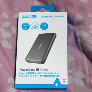 モバイルバッテリー 小型 軽量 コンパクトサイズ Anker PowerCore III 5000 最大出力12W 5000mAh