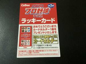 カルビー2024　第1弾　未使用ラッキーカード　プロ野球カード