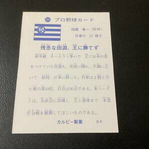 良品 カルビー73年 田淵（阪神） No.299 プロ野球カードの画像2