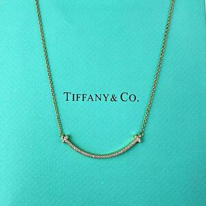  great popularity * ultimate beautiful goods * trying on goods *TIFFANY & Co. Tiffany T Smile necklace #9442410