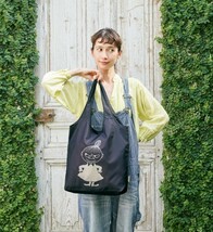 ムーミン moomin たっぷり入る BIG ECOBAG リトルミイ ver. ブラック トートバッグ 大容量バッグ レジ袋代わり 可愛いバッグ エコバッグ_画像1