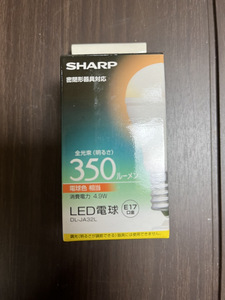 SHARP LED電球ELM E17口金小型電球タイプ 電球色25W相当DL-JA32L