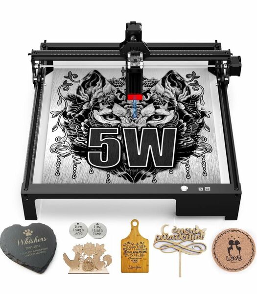 レーザー彫刻機,50 Wレーザー彫刻機,5.5W 出力,DIY,ロゴとパトロン付き,laser engraving machine