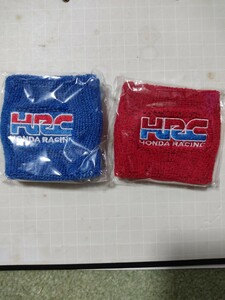 2つセット　赤　青　HRC HONDA RACING ブレーキ マスターシリンダー カバー リストバンド ホンダ　レーシング