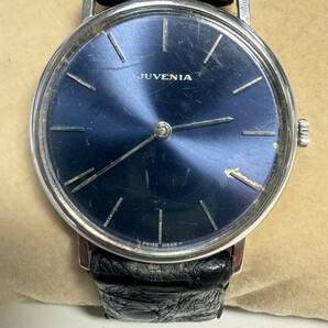Ｌ270 腕時計 JUVENIA/ジュべニア 1109833 手巻き 2針 ラウンド SWISS ブルー 稼働品の画像1