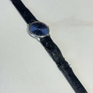 Ｌ270 腕時計 JUVENIA/ジュべニア 1109833 手巻き 2針 ラウンド SWISS ブルー 稼働品の画像8