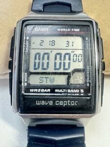 Ｌ344　腕時計　CASIO/カシオ　WV-59J wave ceptor/ウェーブセプター　電波ソーラー　デジタル　稼働品