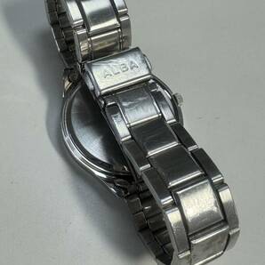 Ｌ387 メンズ腕時計 SEIKO/セイコー ALBA/アルバ  V158-0AX0 稼働品2本セット SOLAR/電波ソーラー クォーツ デイデイト 3針の画像7